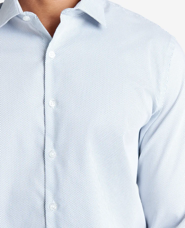 Slim-Fit Button-Down Stretch Dress Shirt with TEK FIT>Kenneth Cole New