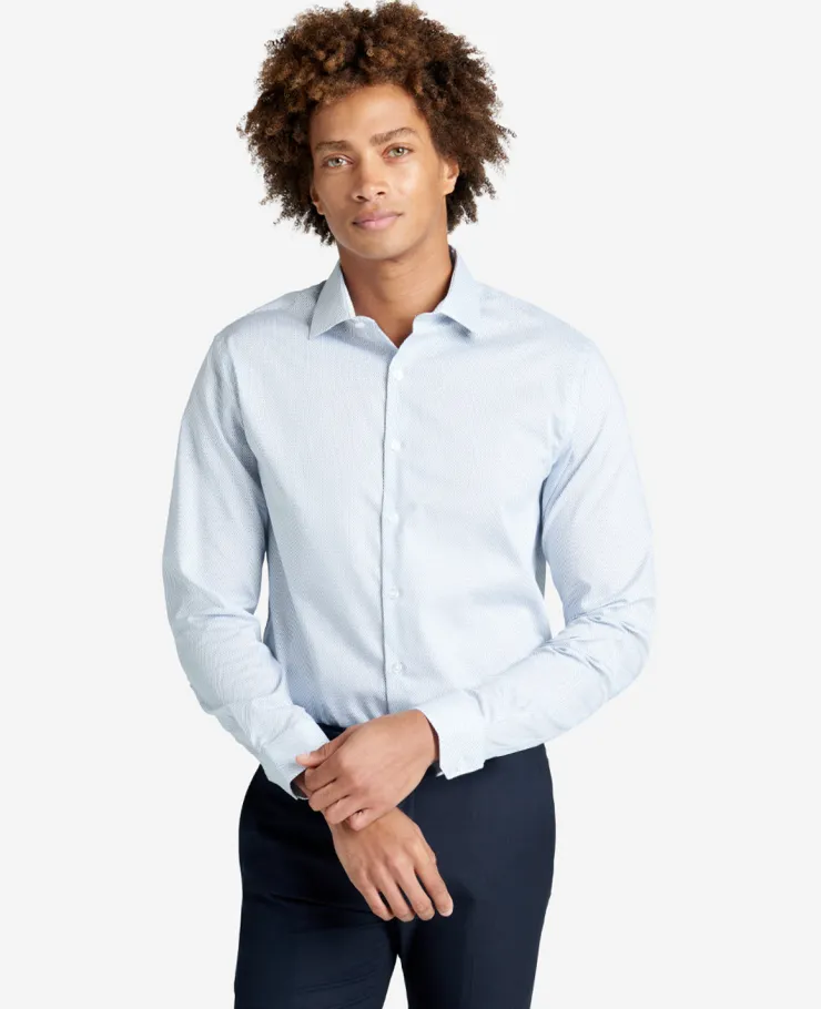 Slim-Fit Button-Down Stretch Dress Shirt with TEK FIT>Kenneth Cole New