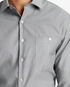 Slim-Fit Button-Down Stretch Dress Shirt with TEK FIT><noscript><img width=
