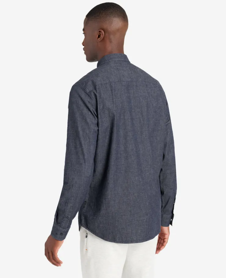Slim-Fit Organic Stretch Denim Two Pocket Shirt>Kenneth Cole Discount