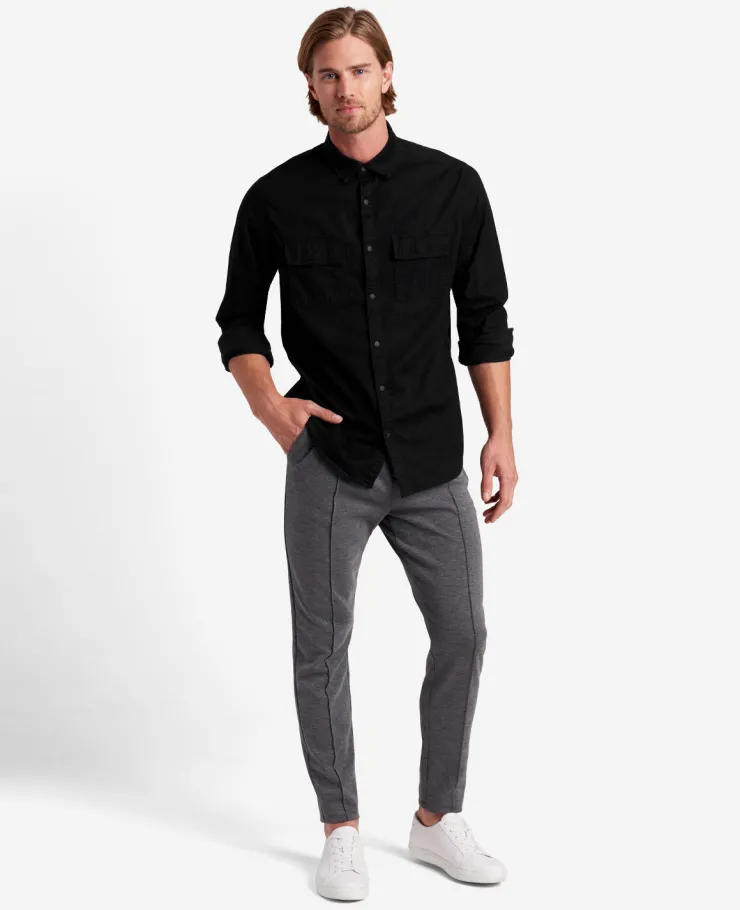 Slim-Fit Organic Stretch Denim Two Pocket Shirt>Kenneth Cole Clearance