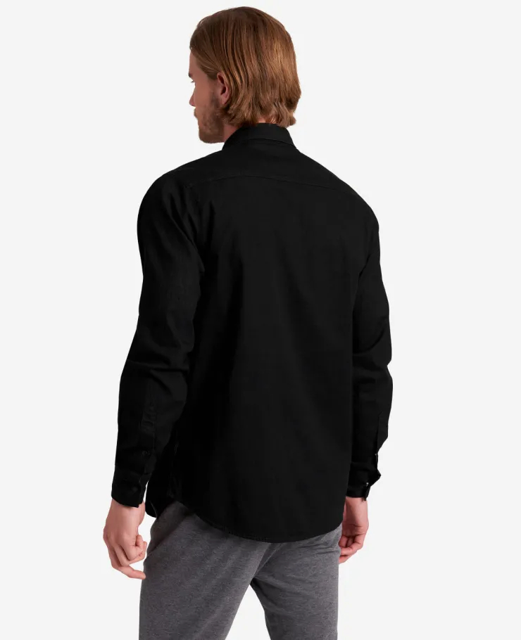 Slim-Fit Organic Stretch Denim Two Pocket Shirt>Kenneth Cole Clearance
