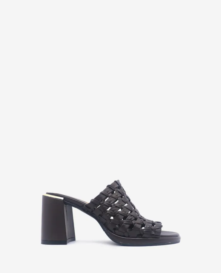 Solara Leather Woven Heel Sandal>Kenneth Cole Discount