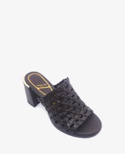 Solara Leather Woven Heel Sandal><noscript><img width=