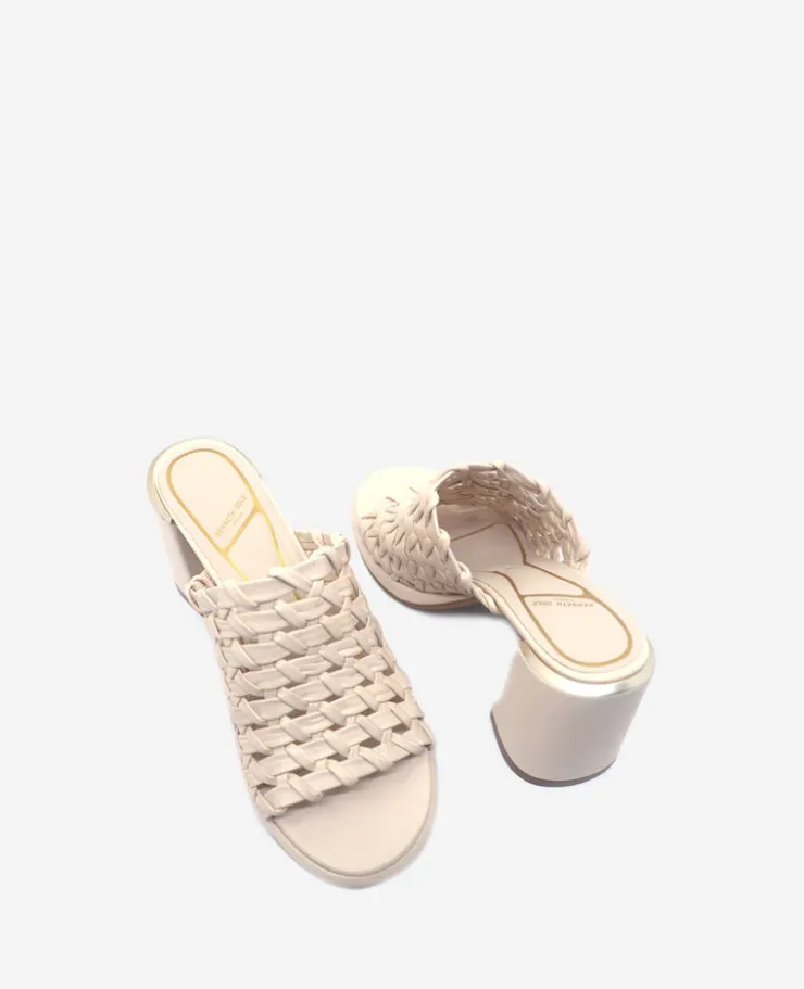 Solara Leather Woven Heel Sandal>Kenneth Cole Best