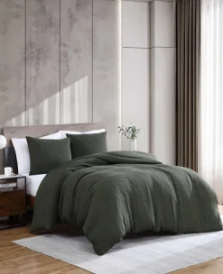 Solid Waffle Comforter Set><noscript><img width=