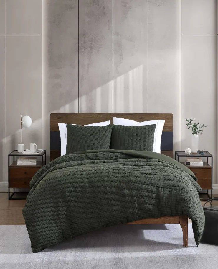 Solid Waffle Comforter Set>Kenneth Cole Outlet