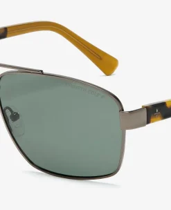 Square Metal Navigator Sunglasses><noscript><img width=