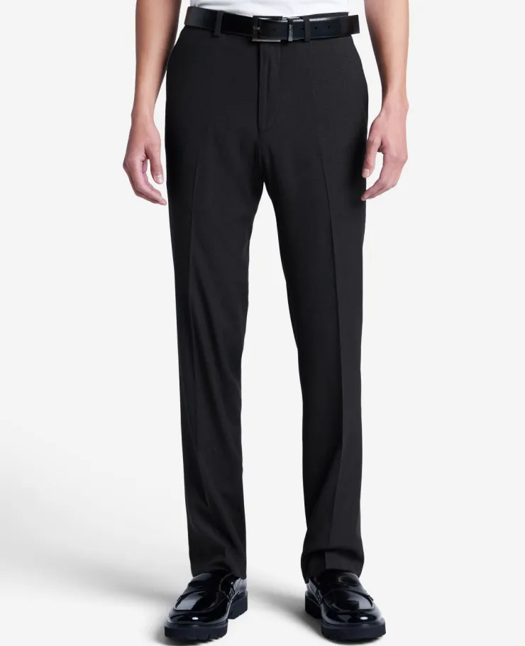 Stretch Mini Grid Slim-Fit TECHNI-COLE Dress Pant>Kenneth Cole Clearance