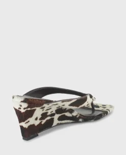 Susannah Calf Hair Thong Wedge Sandal><noscript><img width=