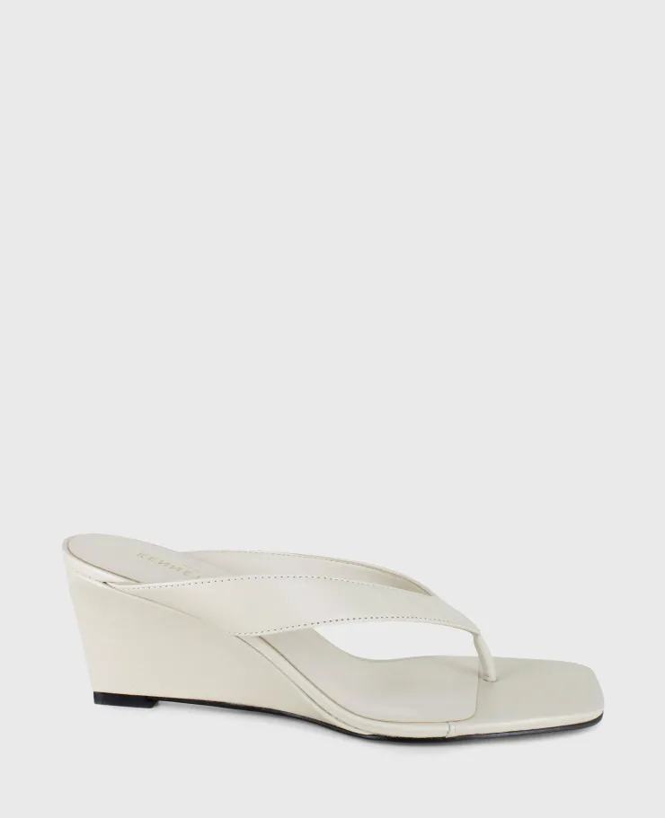 Susannah Leather Thong Wedge Sandal>Kenneth Cole Sale