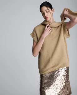 Sweater Vest With Detachable Scarf>Kenneth Cole
