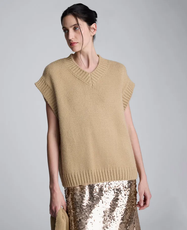 Sweater Vest With Detachable Scarf>Kenneth Cole