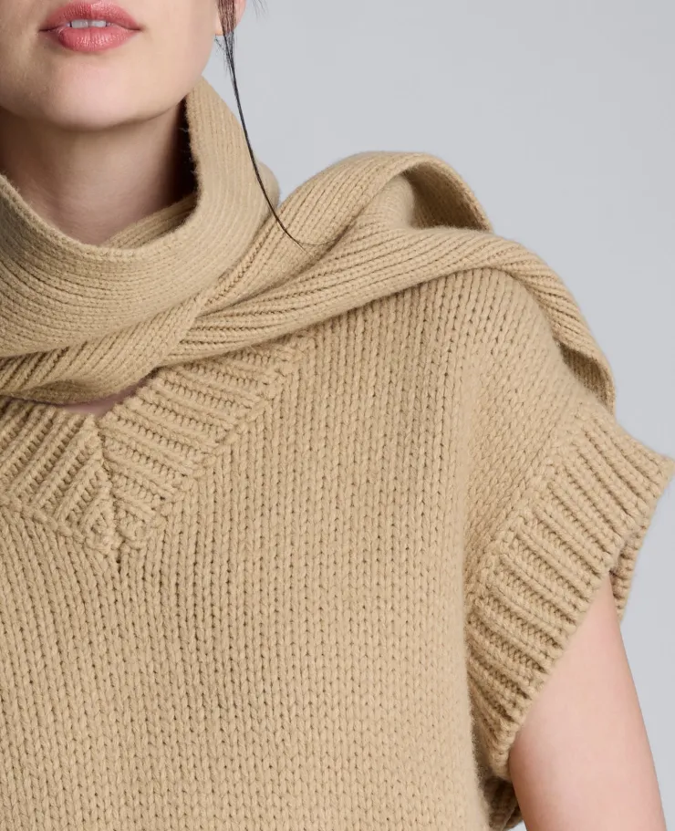 Sweater Vest With Detachable Scarf>Kenneth Cole
