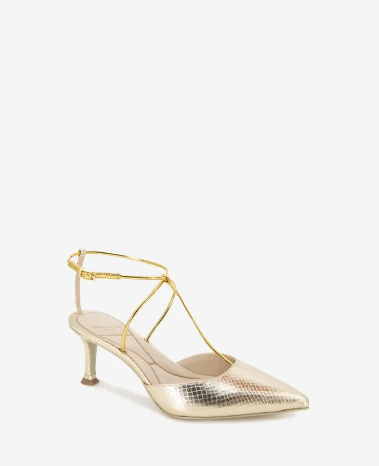 Umi T-Strap Metallic Heel>Kenneth Cole Online