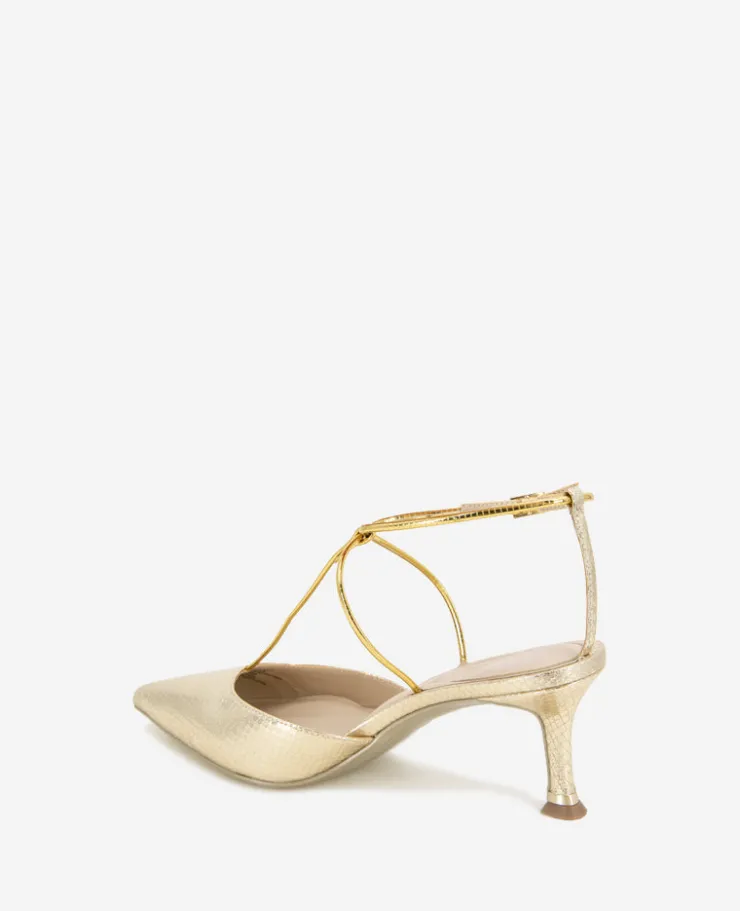 Umi T-Strap Metallic Heel>Kenneth Cole Online