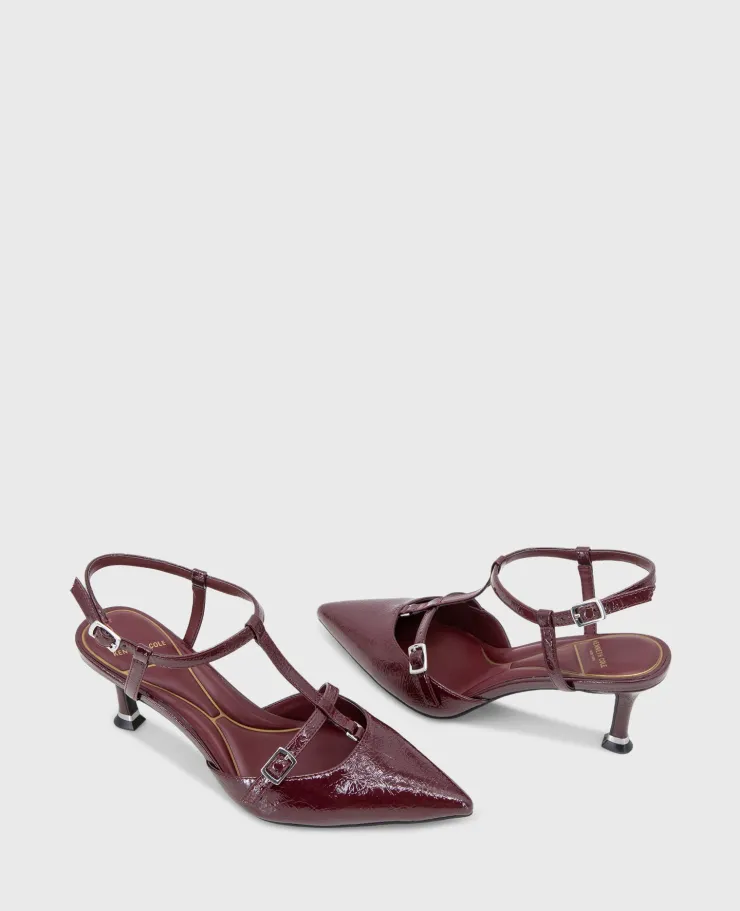 Urka Crinkle Patent Slingback Heel>Kenneth Cole Clearance