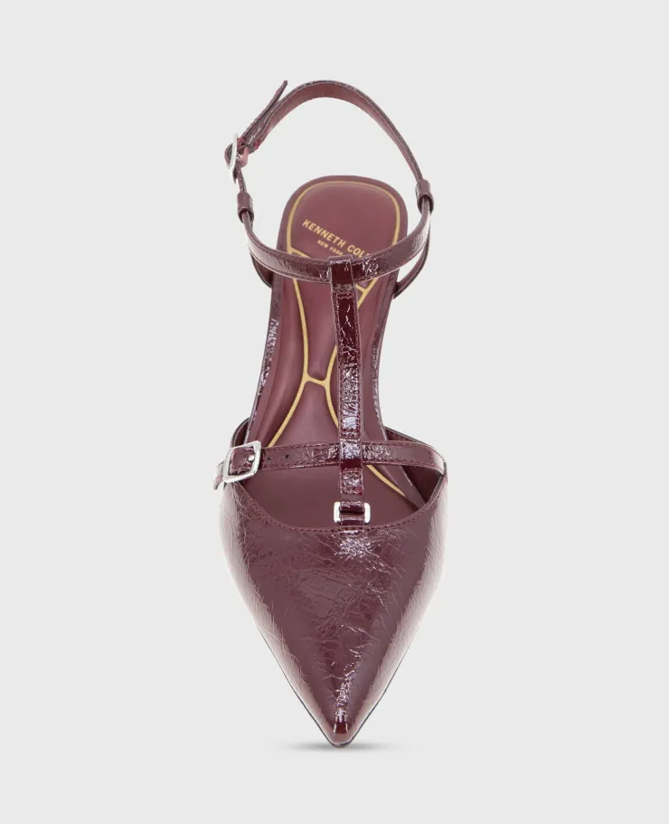 Urka Crinkle Patent Slingback Heel>Kenneth Cole Clearance