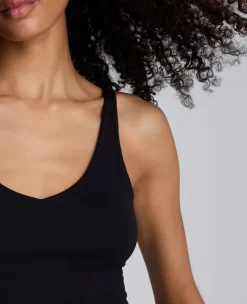 V-Neck Knit Tank><noscript><img width=