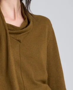 V-Neck Scarf Sweater><noscript><img width=